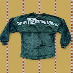 Walt Disney forest green pull over fleece